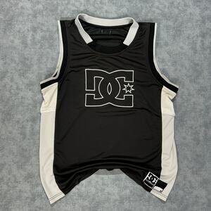 Y2K DC Shoes athletic streetwear basketball jersey pullover mens Small